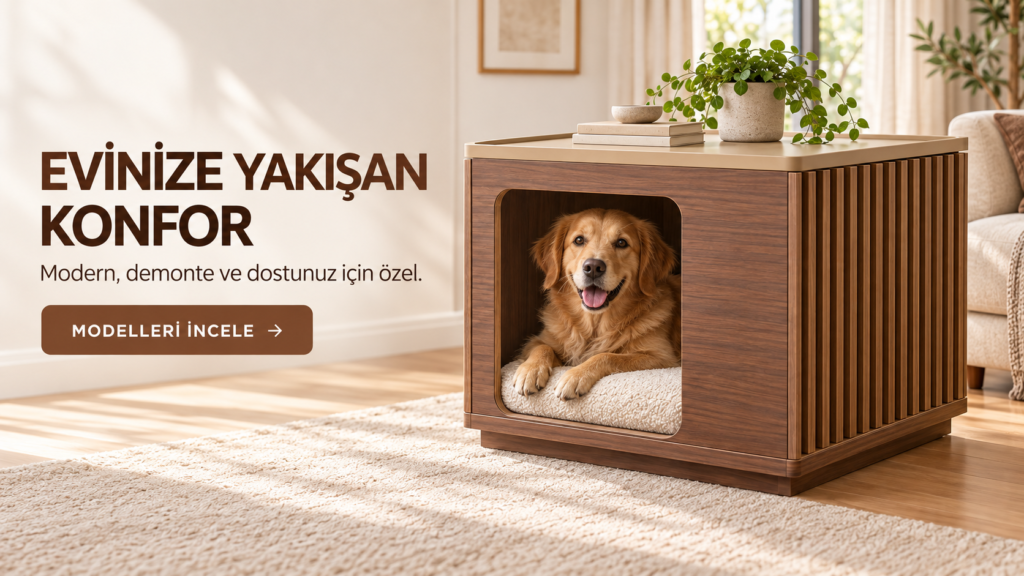 Modern Ahşap Köpek Kulübesi